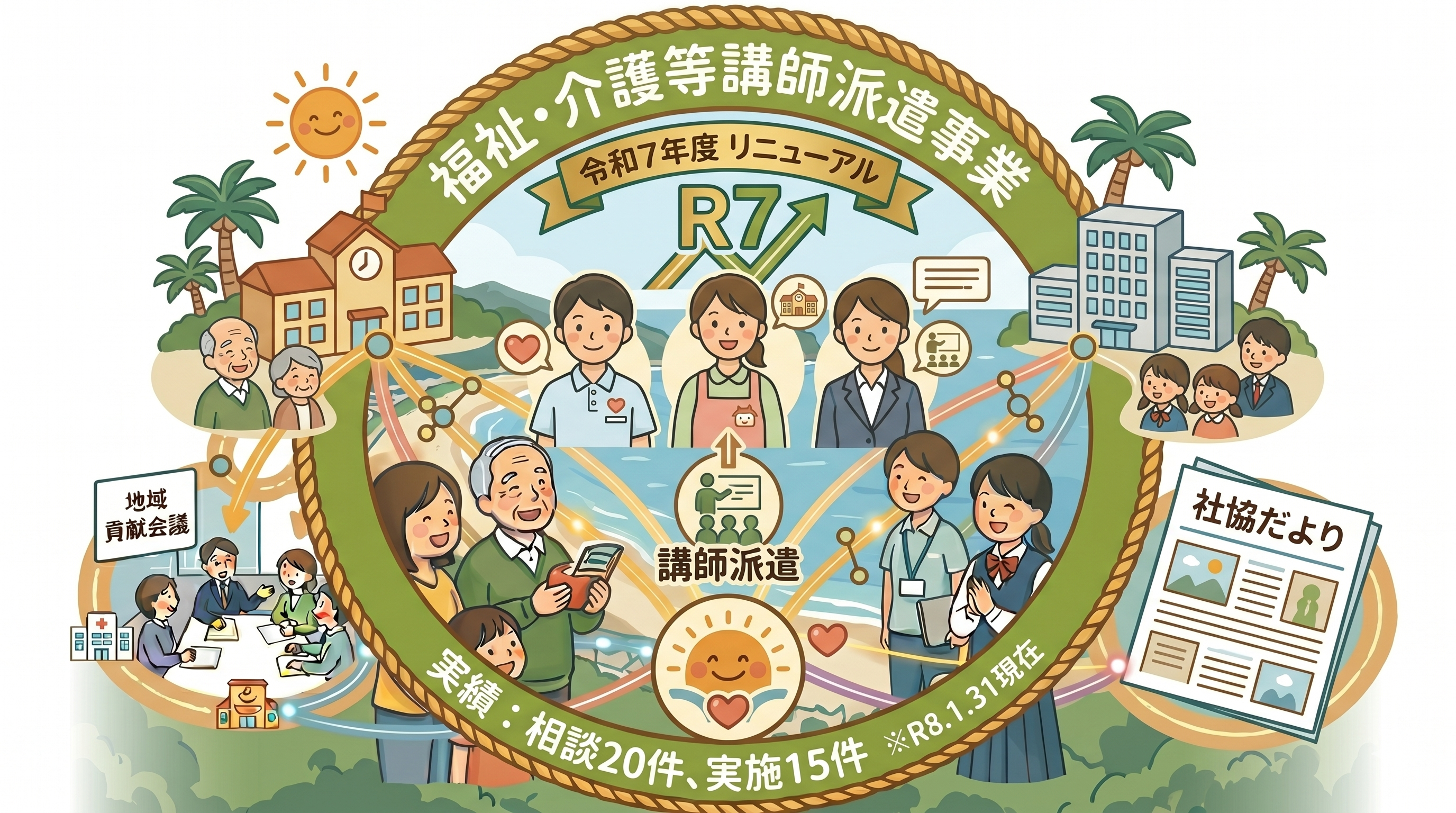 講師派遣事業のイラスト